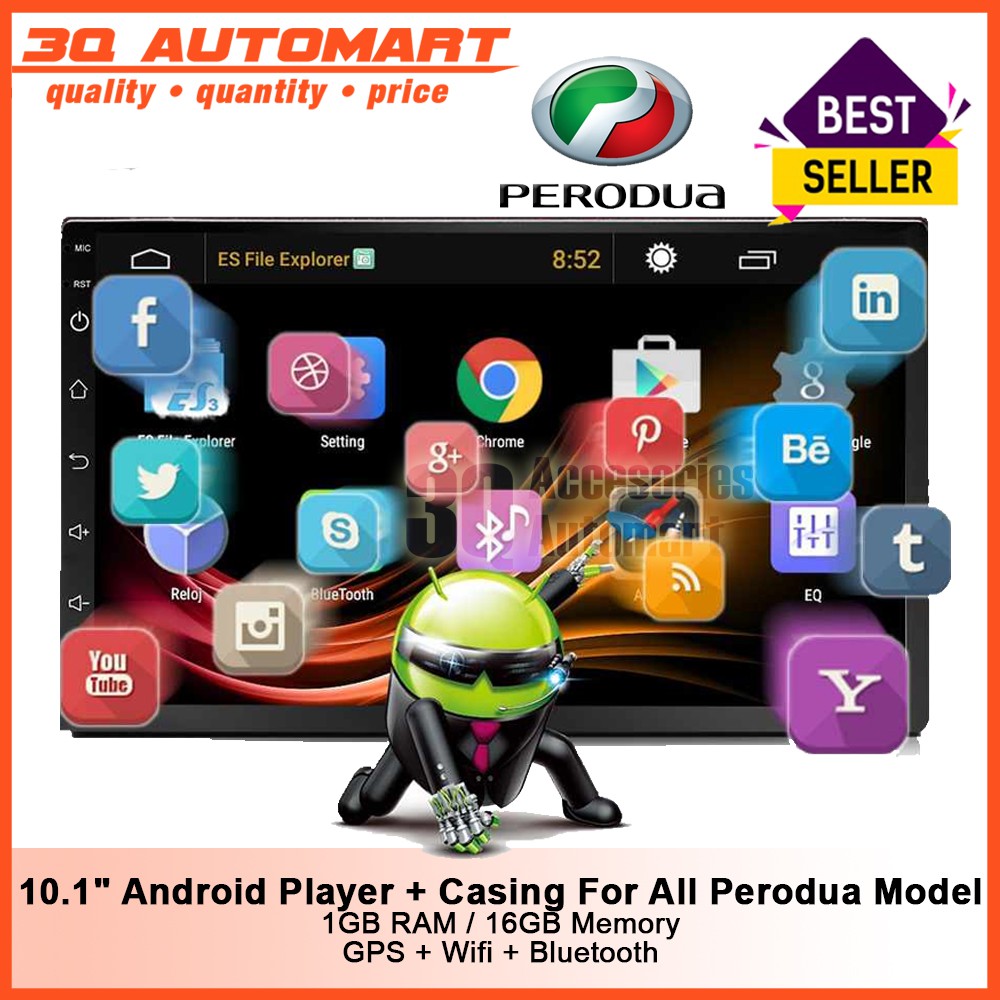 10 inch Android Player HD Wifi GPS For Perodua Alza 