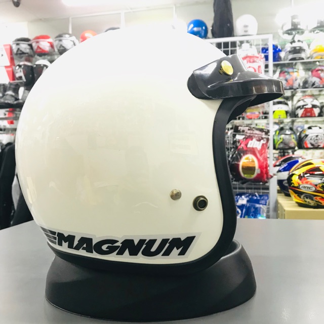 Jual Helm Magnum Premium Putih Kota Tangerang Selatan Catty Helmet Tokopedia