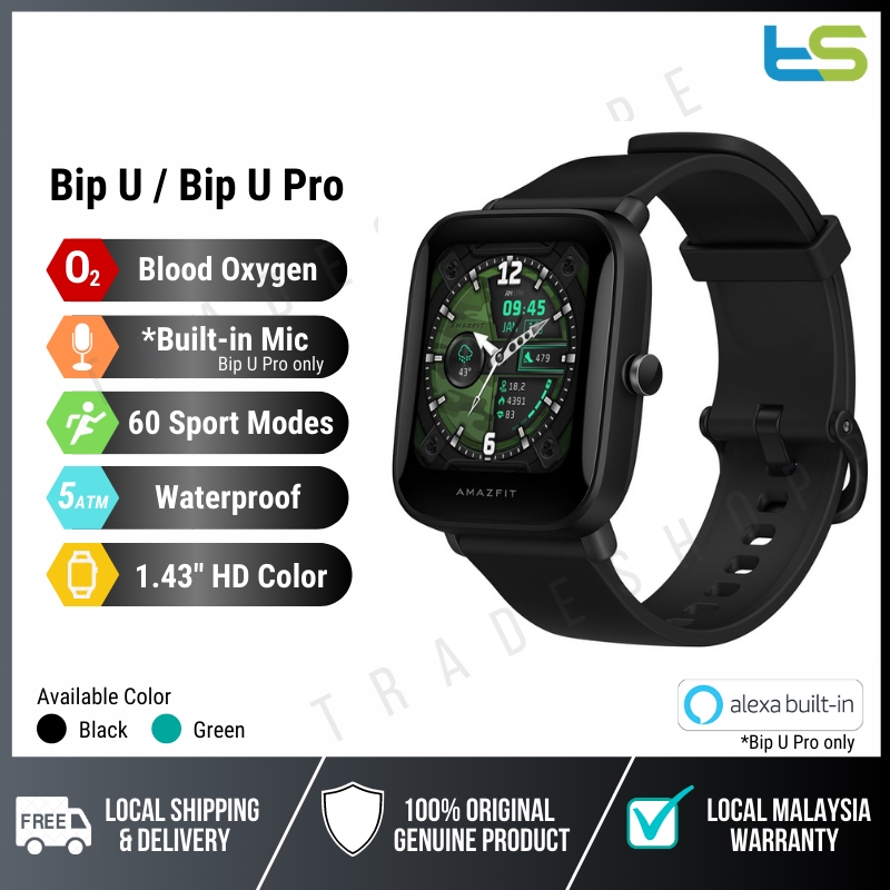 1yr Warranty Amazfit Bip U Pro Smartwatch 45 Days Battery Lite Waterproof Smart Watch Fitness Tracker Shopee Malaysia