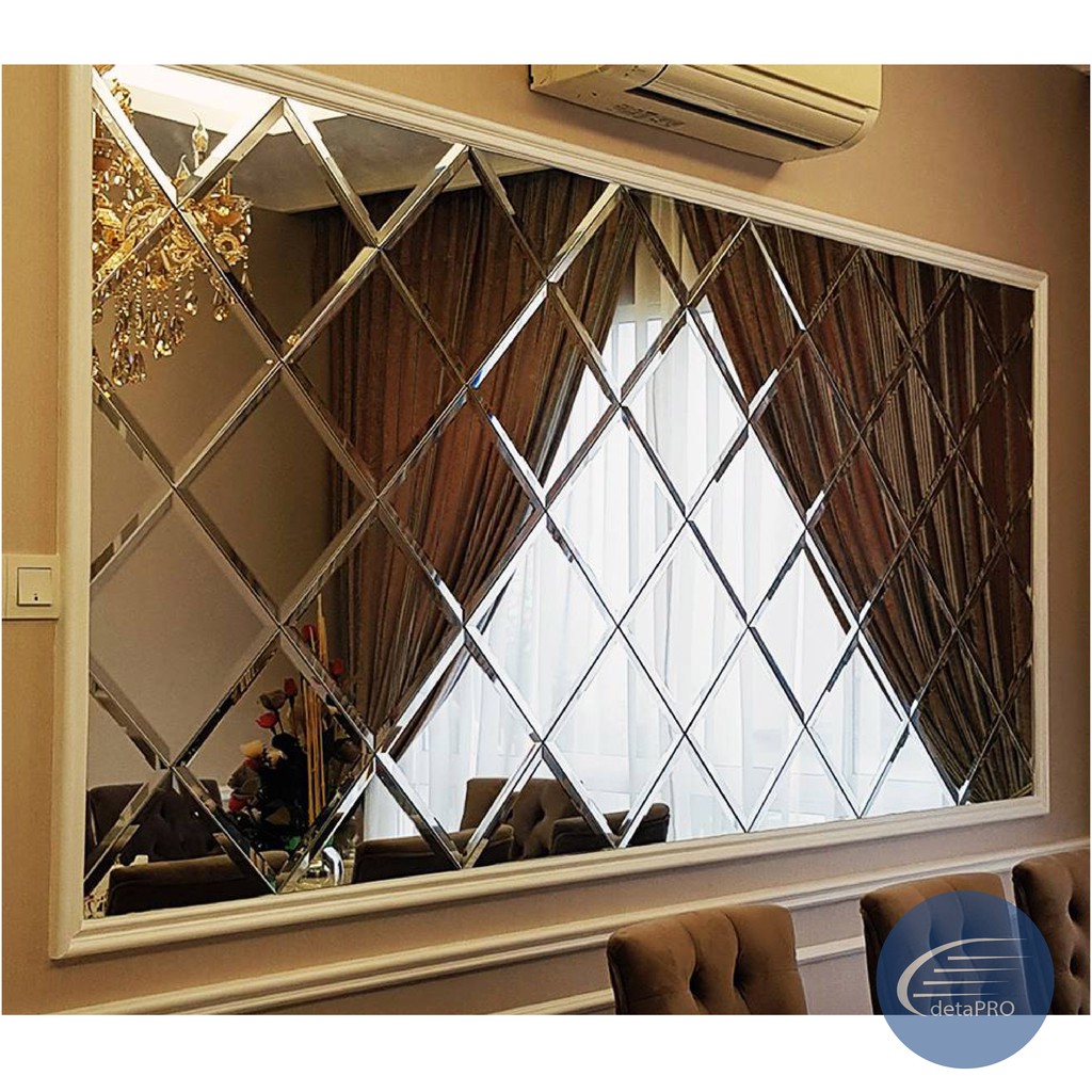 Self Adhensive Diamond Mirror Bevel Mirror Deco  Wall 