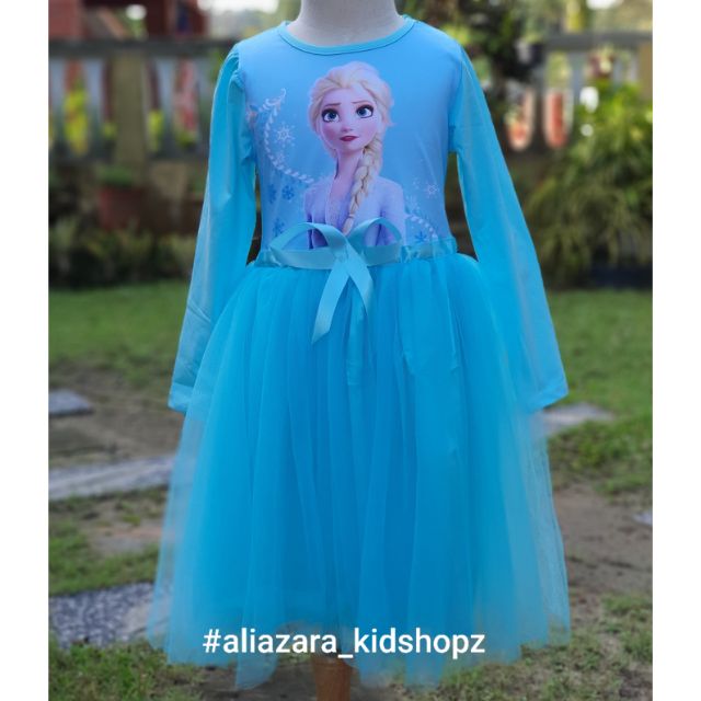 elsa long dress