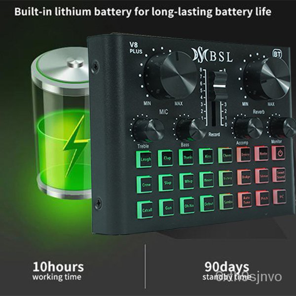 Bsl v8 plus bluetooth usb sound card rrding interface broadcast live ...