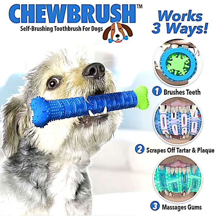 self brushing dog toothbrush