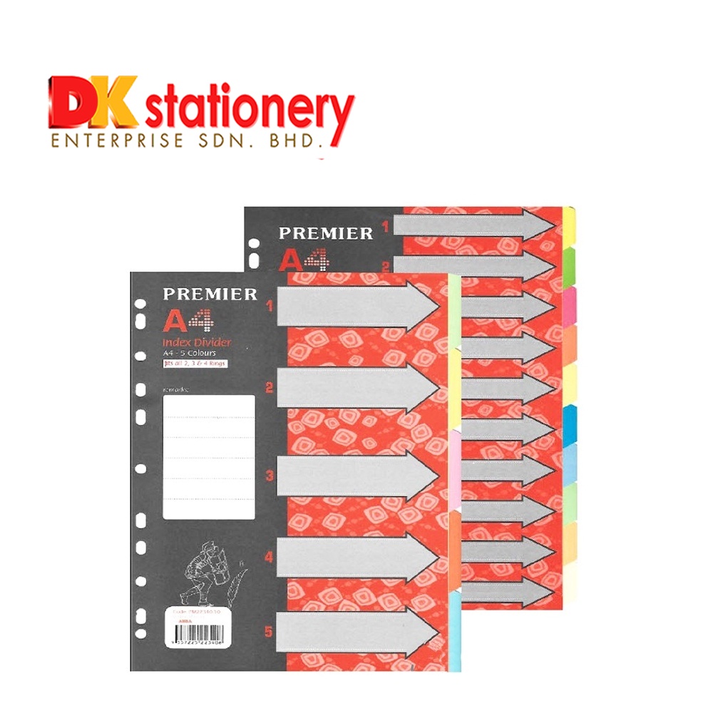 Paper Index Divider A4 50 Sheet's I 10 Colour / 5 Color Shopee Malaysia