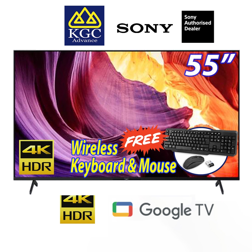 SONY Android 4K HDR UHD LED TV (55") KD55X80K [Free Wireless Keyboard