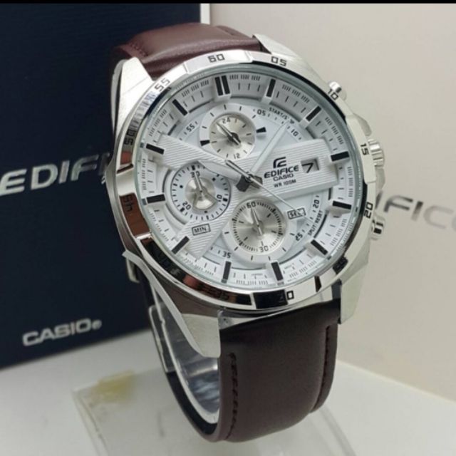 casio edifice leather strap