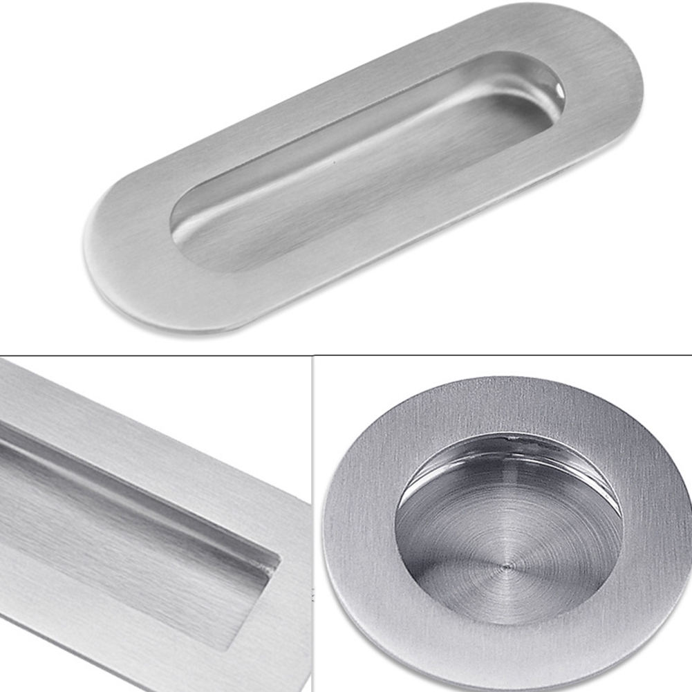 Drawer Cupboard Sliding Stainless Steel Handle Door Knobs Recessed