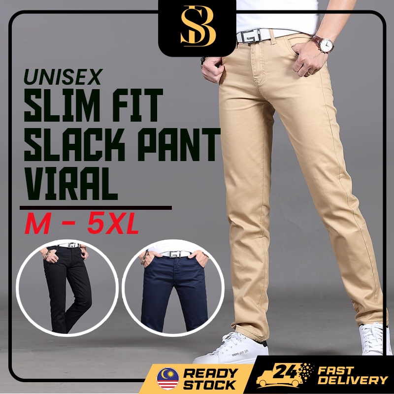 BOSC SLIM FIT SLACK PANT VIRAL Men Slack Pants Office Pants Seluar