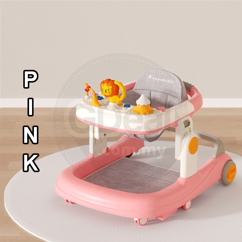 GDeal Baby Walker Toddlers Walking Anti Rollover With Additional Foot Pads And Music