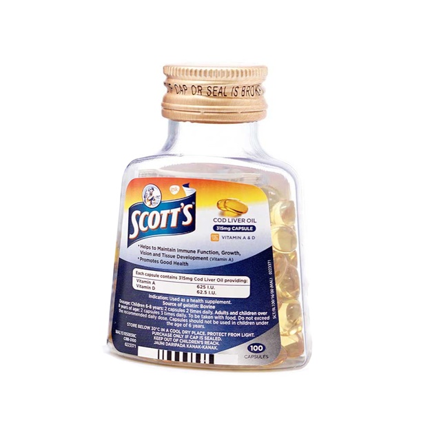 Scott's Cod Liver Oil (100 Caps) | Shopee Malaysia