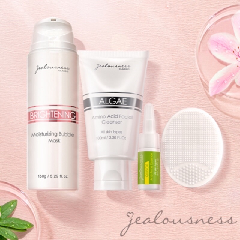 Brightening Moisturizing Bubble Mask 150g+Algae Amino Acid Facial Cleanser 100ml+Quinoa Anti