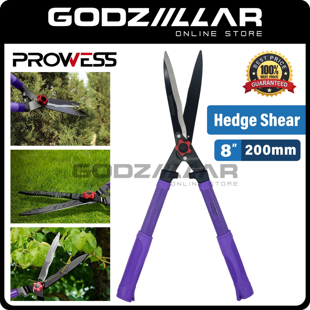 Prowess 8"(200mm) Heavy Duty Hedge Shear Grass Cutter Garden Scissor Tool Gunting Pokok