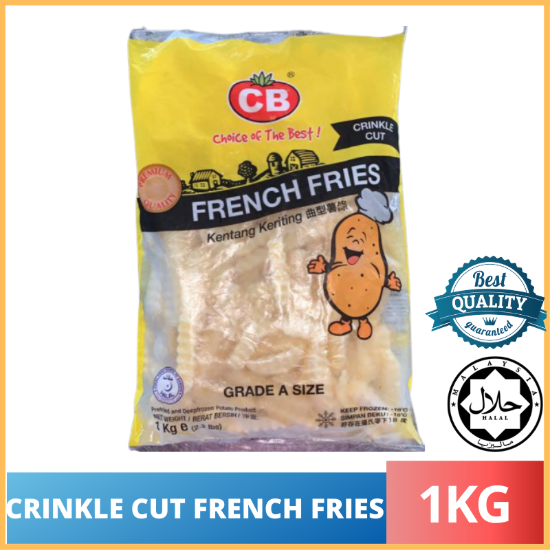 Brand CB Crinkle Cut French Fries / Kentang Goreng 1KG