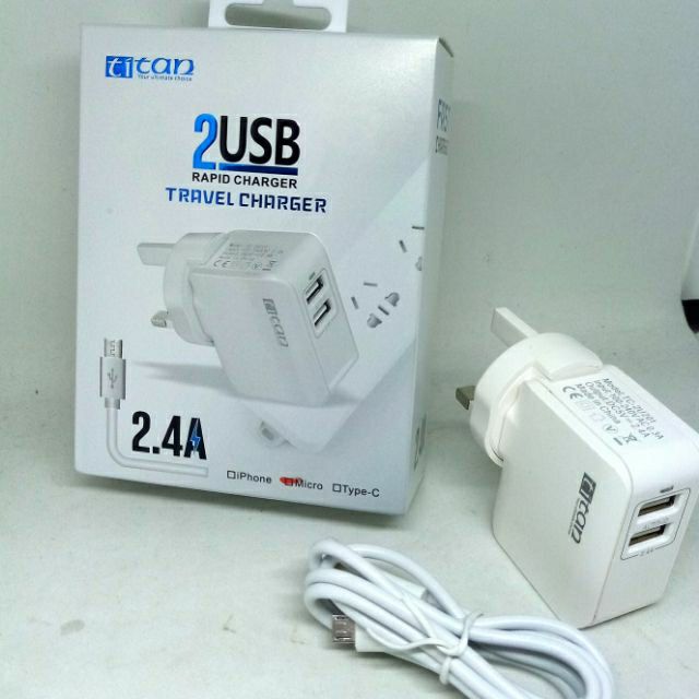 Titan 2.4A TC-2U201 Charger