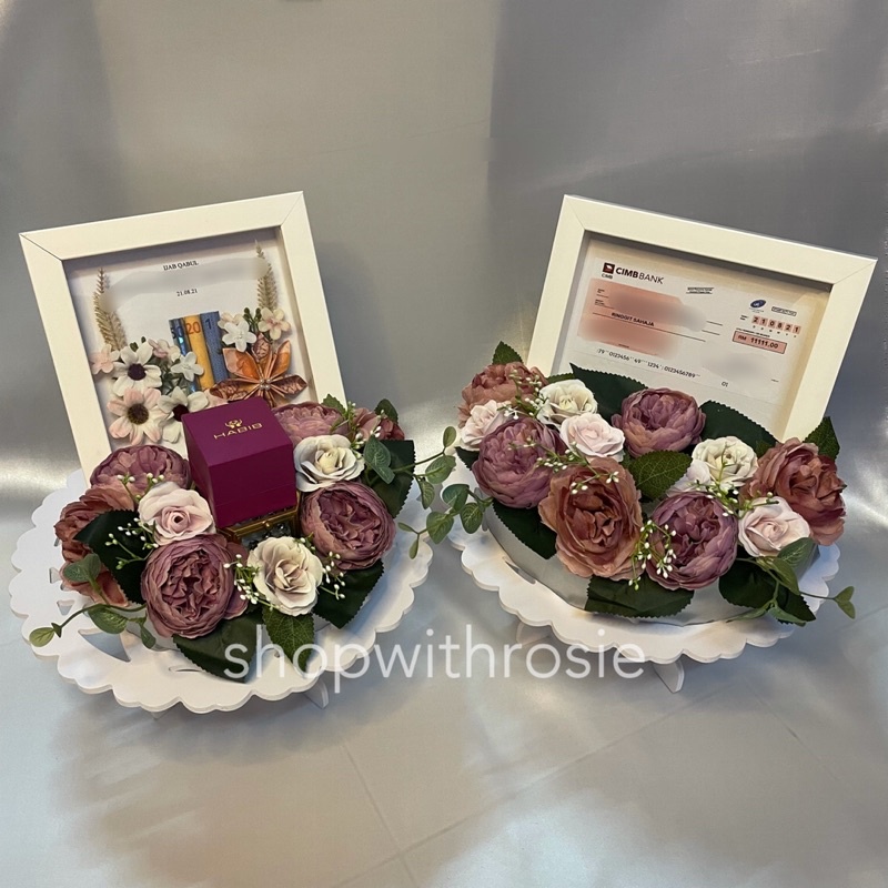 Buy Set Hidden Hantaran Siap Gubah 5 Dulang Hiasan Tapak Cincin Tapak Mas Kahwin Bunga Bungkus Ros Seetracker Malaysia