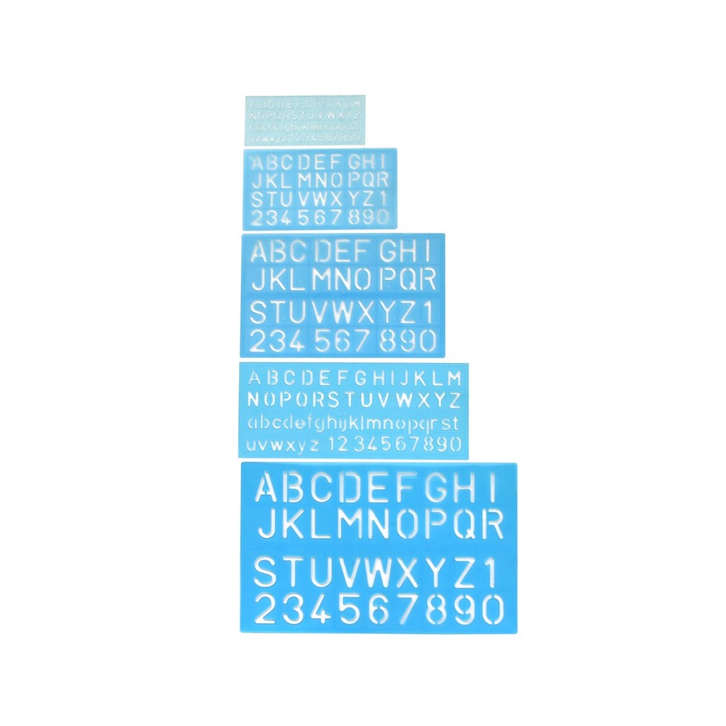 Alphabet Numbers Stencil Ruler ABC Ruler | Shopee Malaysia