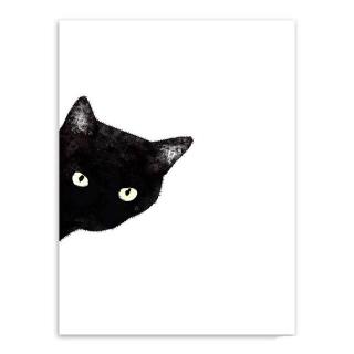 Hd Print Home Decor Nordic Style Cute Black Cat Wall Art Canvas Painting Simple Picture Poster Module For Bedroom Shopee Malaysia