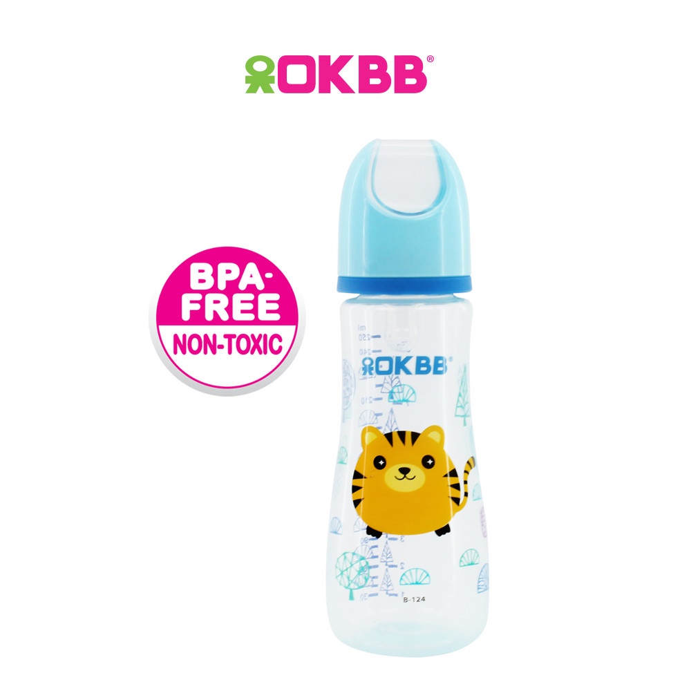 OKBB BPA Free Baby Feeding Milk Bottle Feeding Essentials 8 Oz (240ml) B124