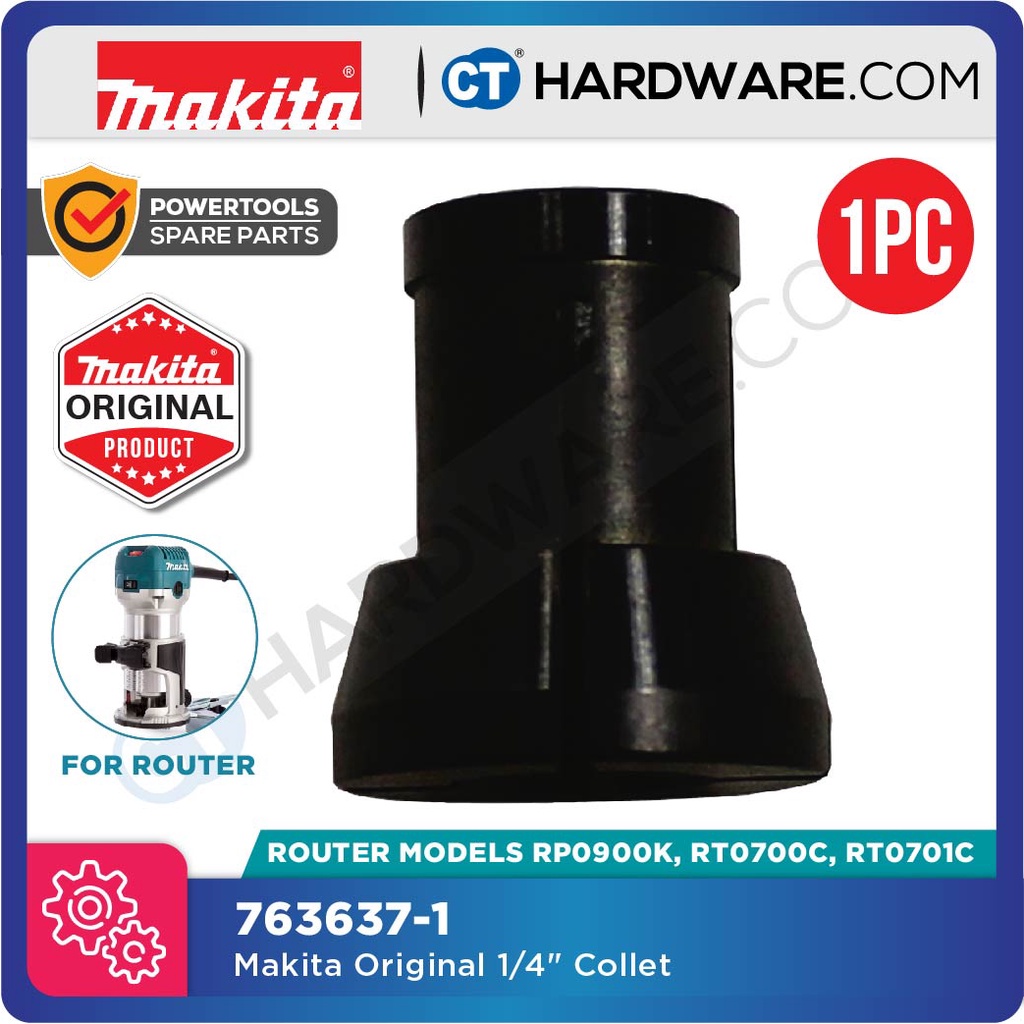MAKITA 7636371 ORIGINAL 1/4" COLLET FOR ROUTER MODEL RP0900K, RT0700C