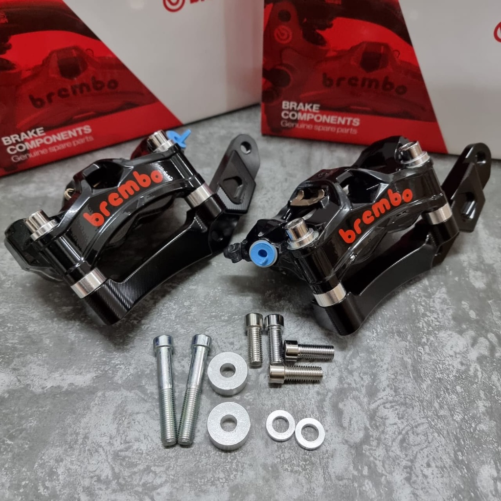 XMAX R25 ORIGINAL BREMBO STYLEMA 4POT CALIPER FRONT SIAP BRACKET PNP ...