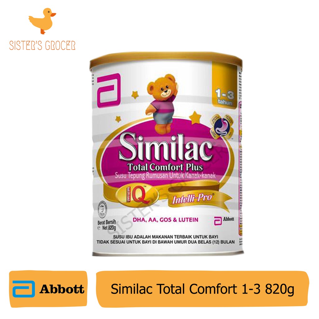 Similac Total Comfort Plus 1 3 Tahun 820g Shopee Malaysia