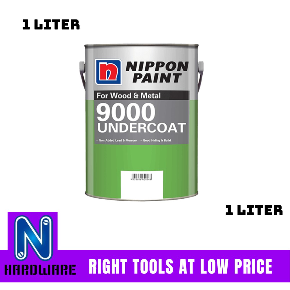  Nippon  Paint  9000 Undercoat Cat  Undercoat Besi  Kayu 1L 1 