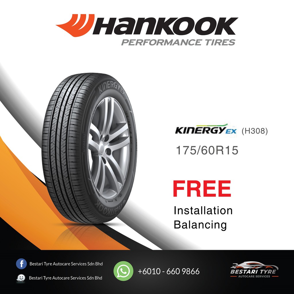 175 60r15 Hankook Kinergy Ex H308 Shopee Malaysia