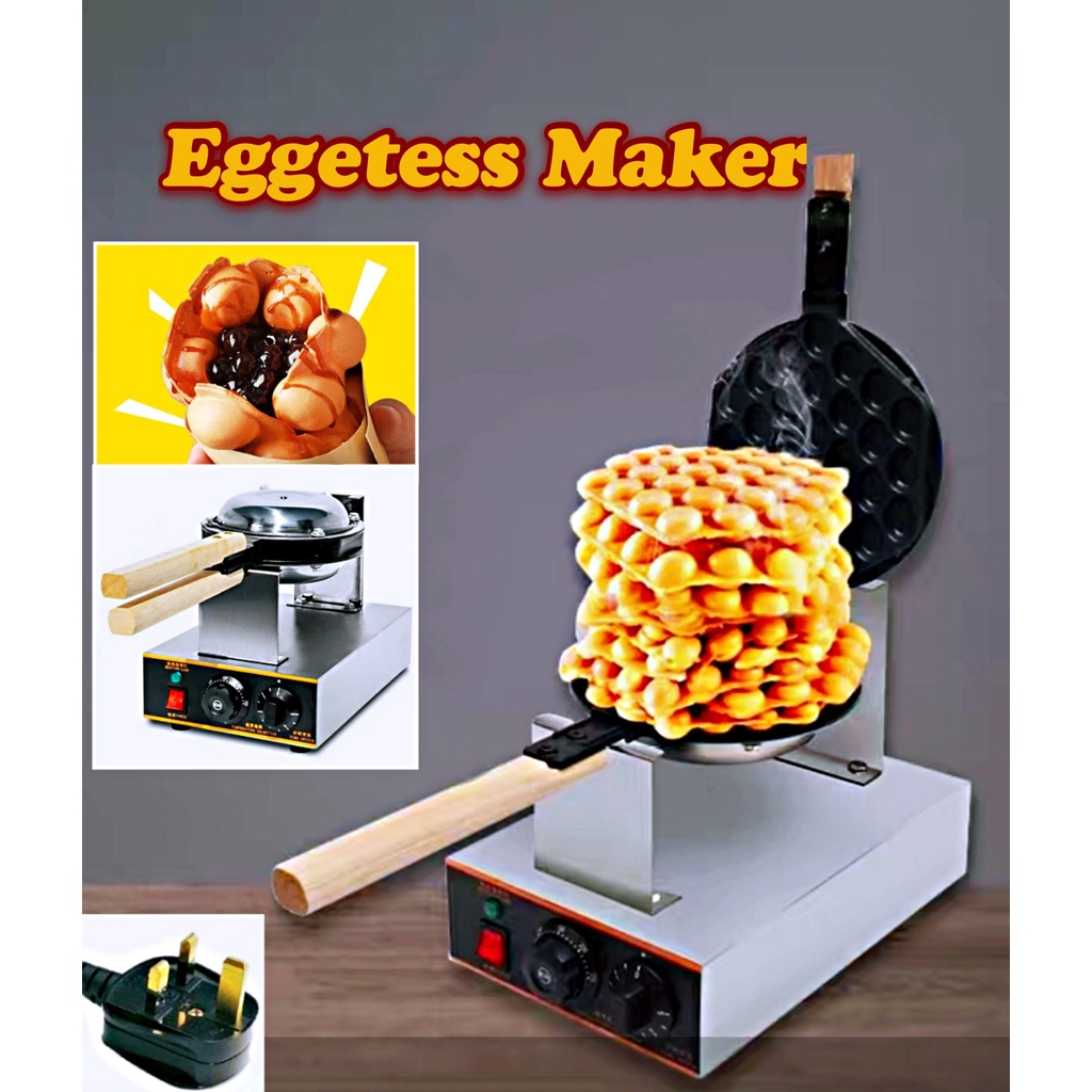 Ready Stock Electric Eggettes Waffle Maker Egg Bubble Waffle Maker Machine Eggettes Waffle Non-stick Stainless Steel