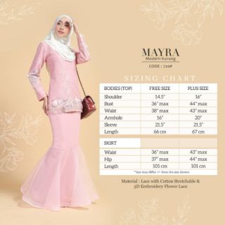 RESTOCK RAYA 2021  Mayra Baju  Kurung Moden Lace Viral 