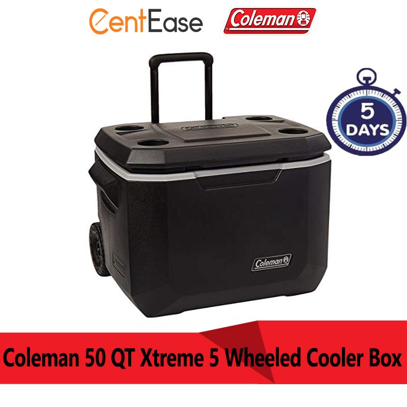 Coleman 50 QT Xtreme 5 Wheeled Cooler Box Keep Cold For up to 5 days
