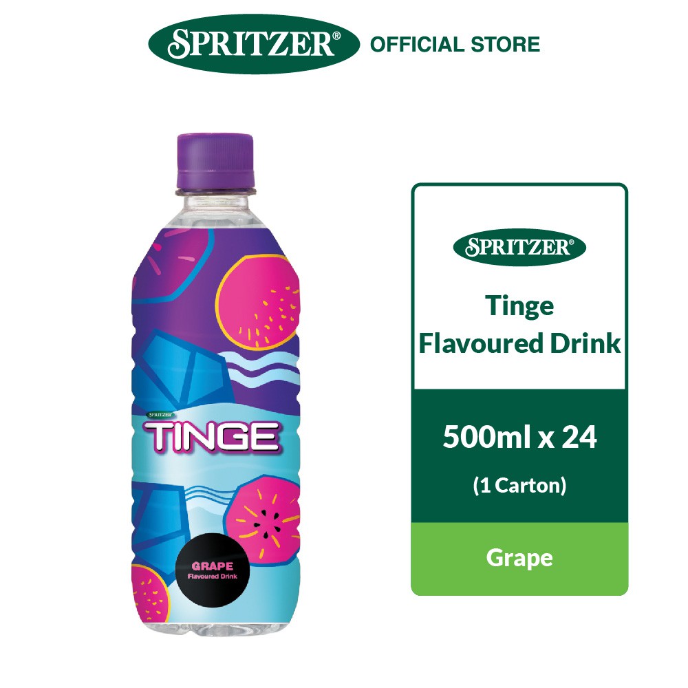 Spritzer Tinge Flavoured Drink Grape (500ML X 24)