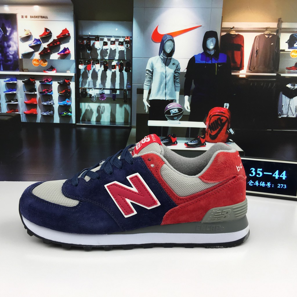 blue and red new balance 574
