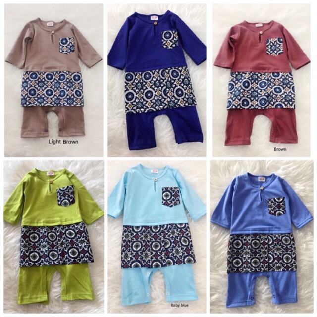 Restock Raya Romper Baju Melayu Jumper PM size first Restock Raya Romper Baju Melayu Jumper PM size first