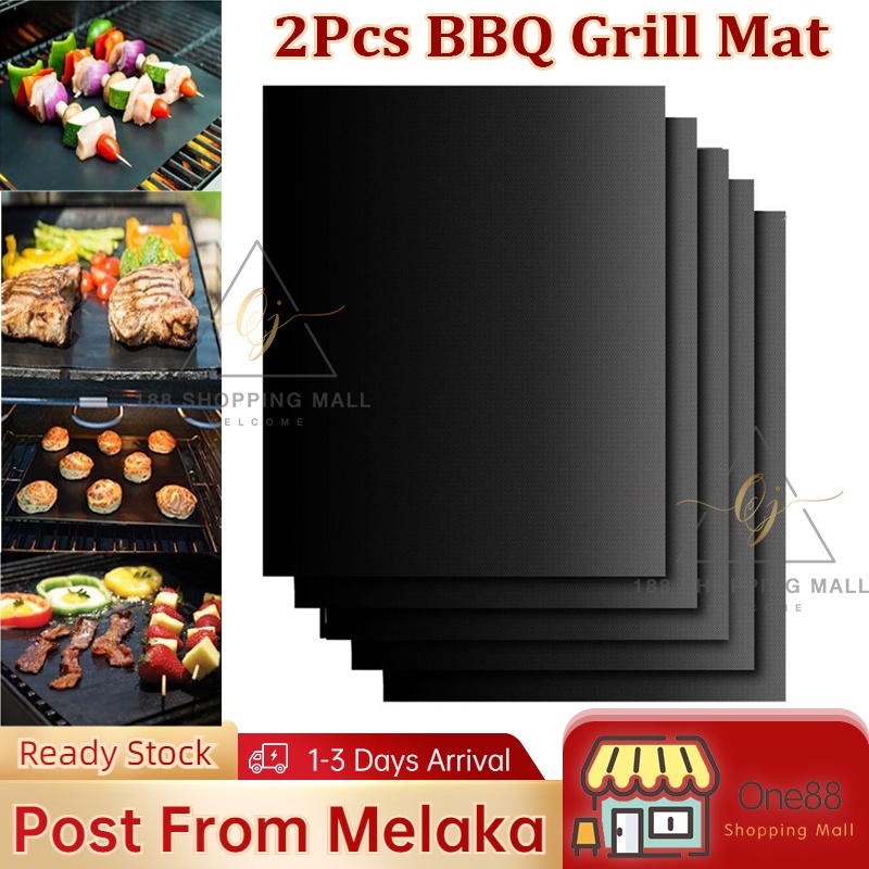Barbeque Mats BBQ Grill Mats Work on Gas Charcoal Electric Grill Reusable Barbecue Grilling Accessories Grill Mat Set of 5-13x15.75 Solid Black Grill Mats for BBQ Grilling & Baking Sheet 