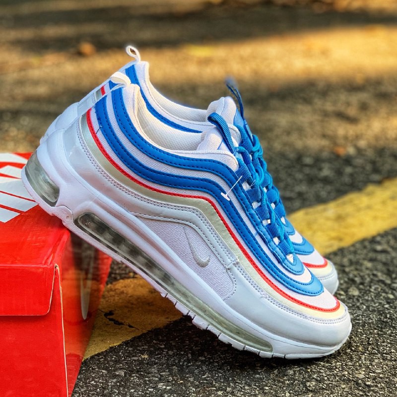nike 97 white blue red