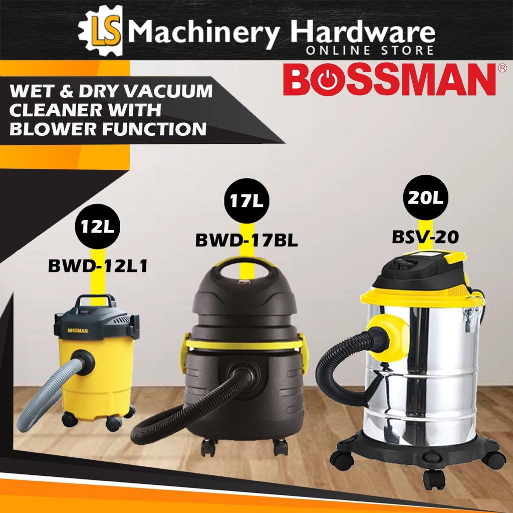 Bossman 12L/17L/20L Wet, Dry & Blower Vacuum Cleaner - 6 Months Warranty