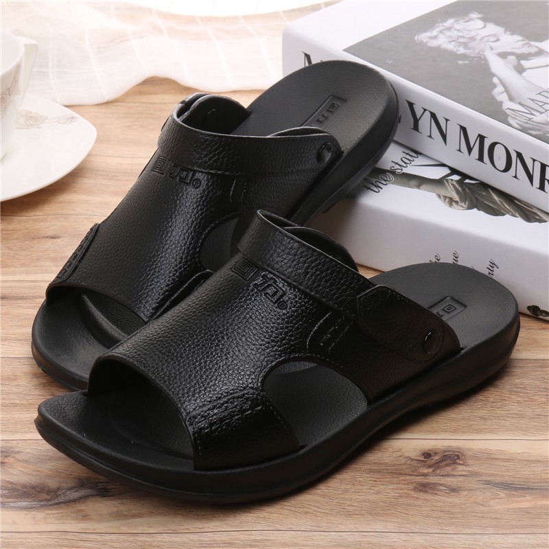 Back In Summer Sandals Male New Flat Business Antiskid