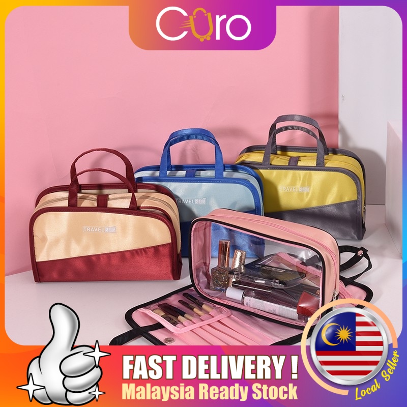 CURO Fashion Portable Cosmetic Bag Jewelry Box Makeup Large Capacity
