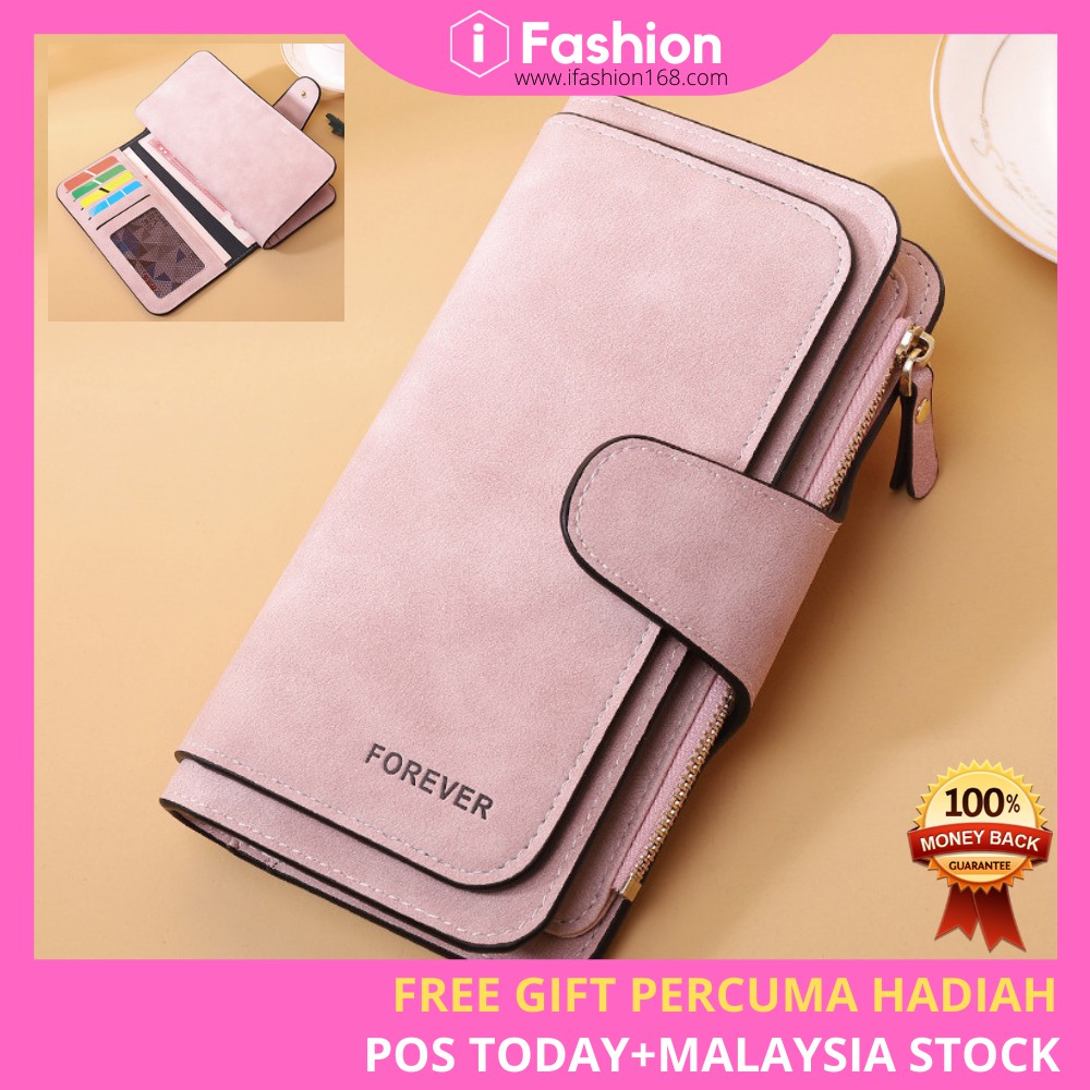 iFASHION Three Fold 14 Card Holder Women Long Purses Wallet Card Case Coin Purse Dompet Panjang 1103
