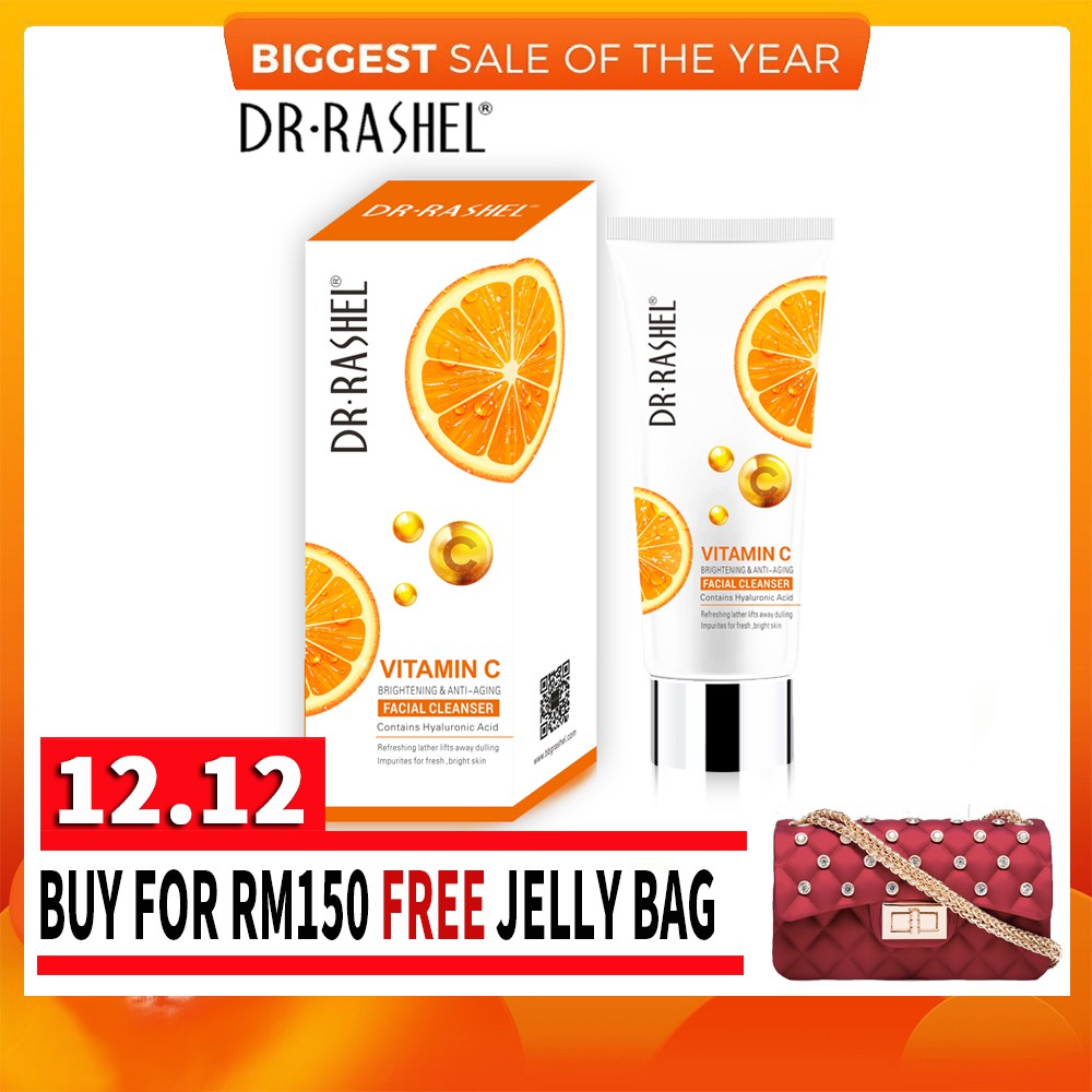 DR.RASHEL Brightening Face Cleansing Vitamin C Facial Cleanser | Shopee ...