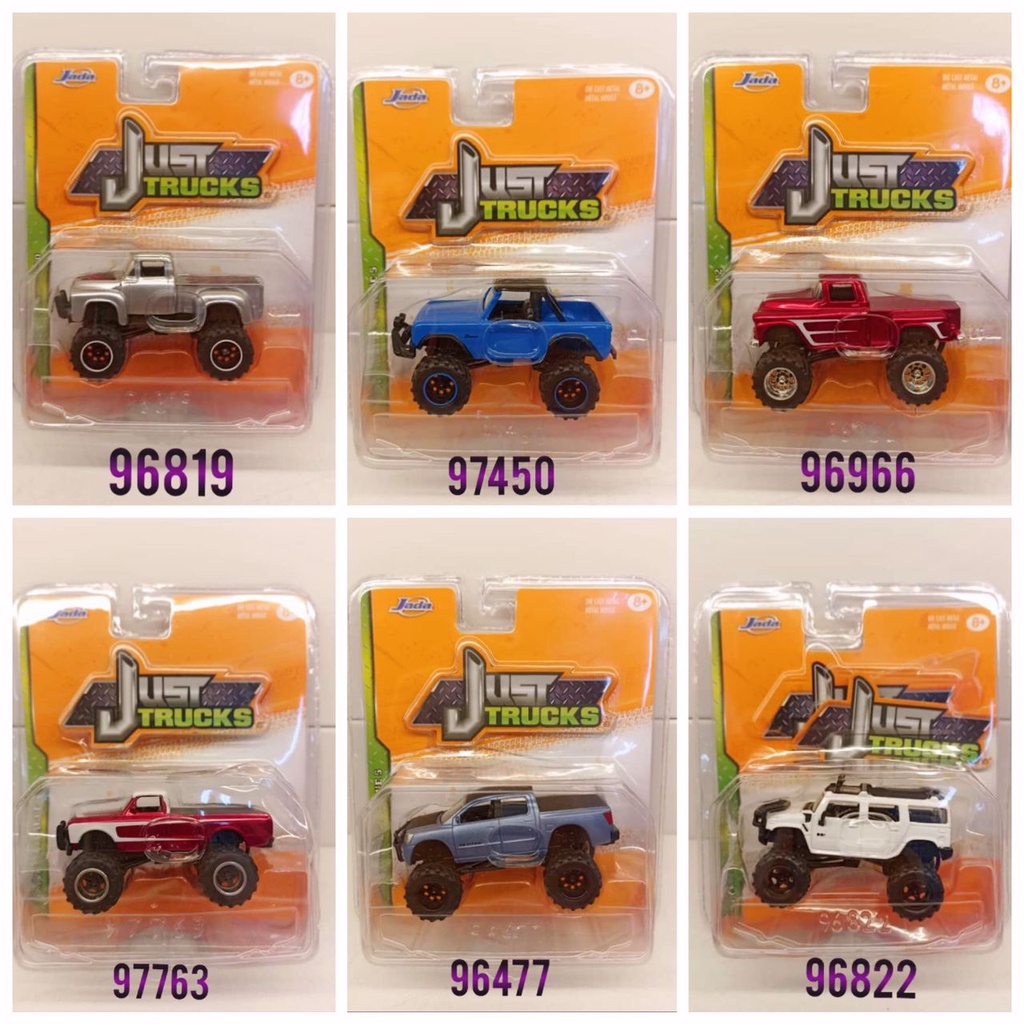 {CLEARANCES} JADA JUST TRUCKS SERIES 1/64 SCALE DIECAST MODEL CARS