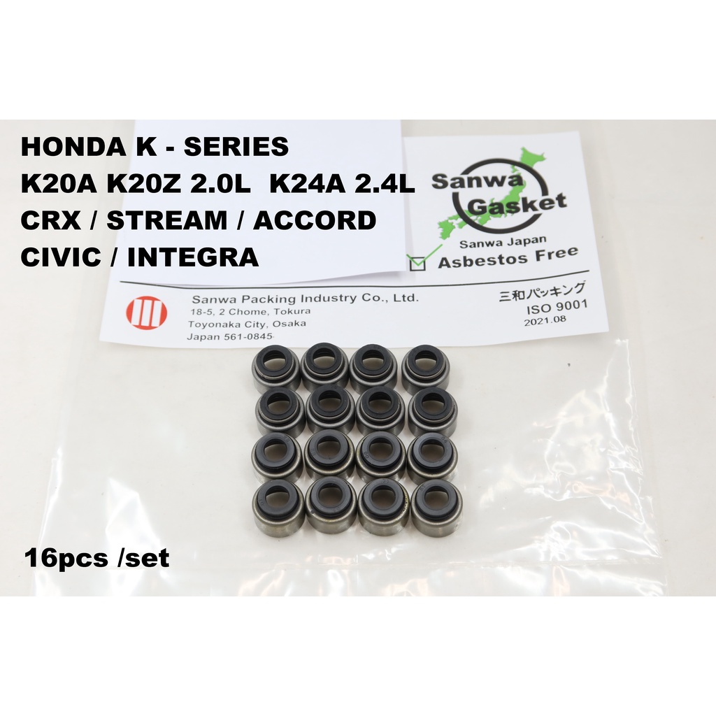 SANWA Japan Viton Valve Seal Honda Integra DC5 CRV Stream Civic