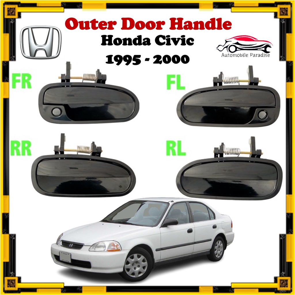 Honda Civic Outer Door Handle Pemegang Pintu Luar 1995 2000 Ek3 Ek4 Ek9 So4 Shopee 3292