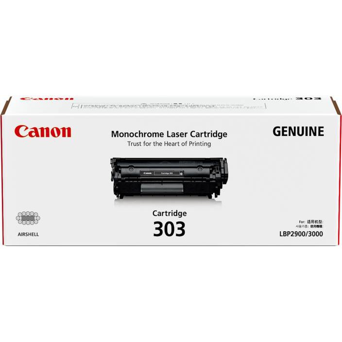 Canon Cartridge 303 Black Toner (Genuine/Original) for LBP-2900 LBP-3000 | Shopee Malaysia