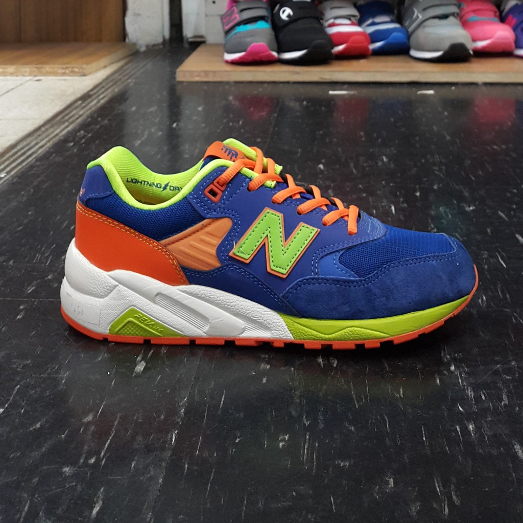 New Balance Nb 580 Mrt580bm Blue Navy Orange Mustard Green Suede Shopee Malaysia