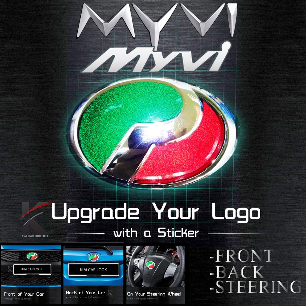 MYVI PERODUA LOGO STICKER REFLECTIVE WITH STEERING (3M 