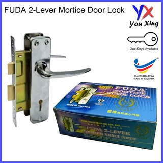 Duplicate Key Available Original Fuda Level Mortice Mortise Door Lever Handle Lock Kunci