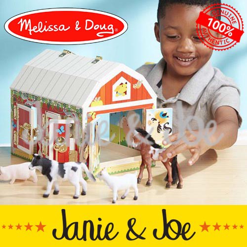 melissa and doug wooden latches barn