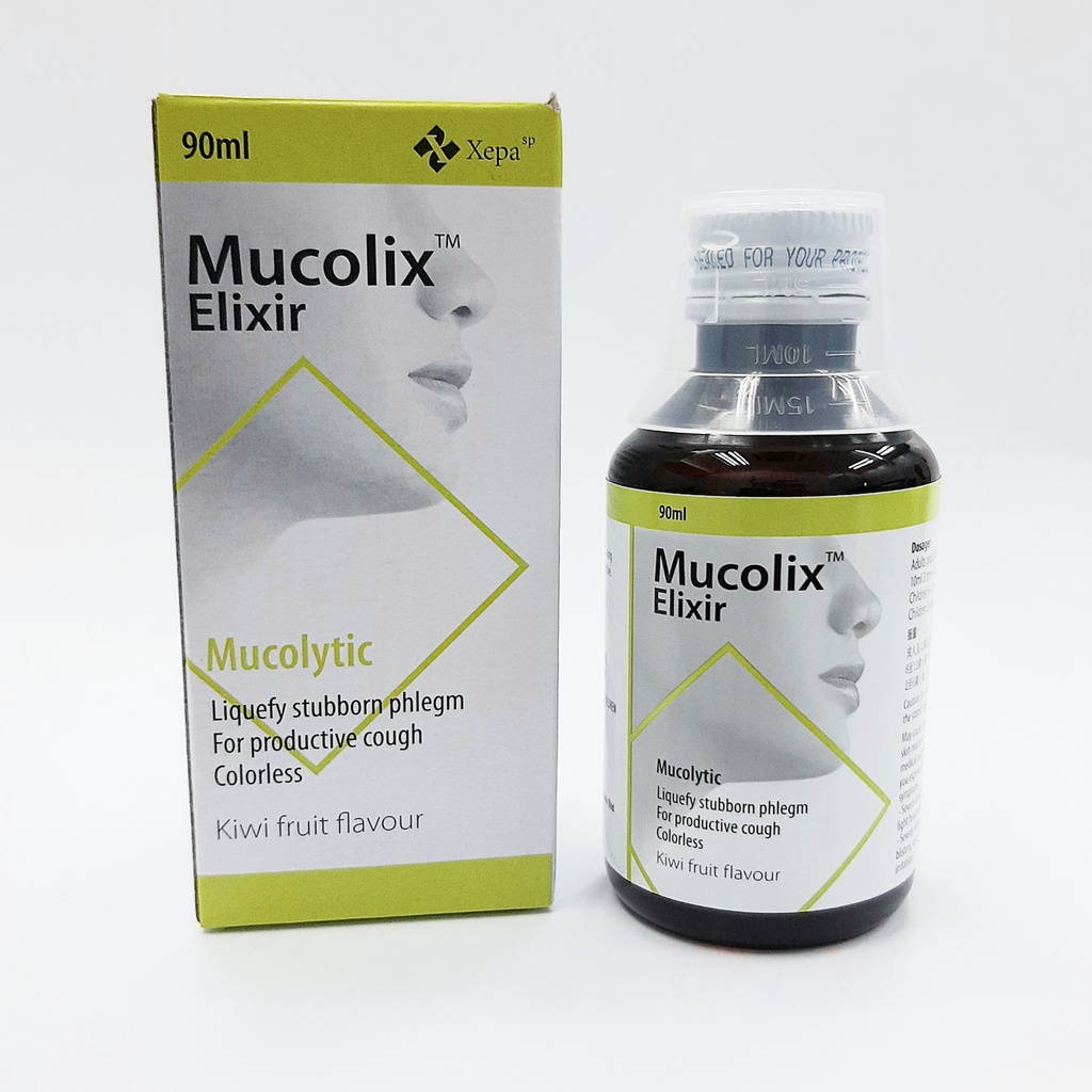 Xepa Mucolix Elixir 90ml (Ubat Batuk kahak buang kahak degil ubat pecah