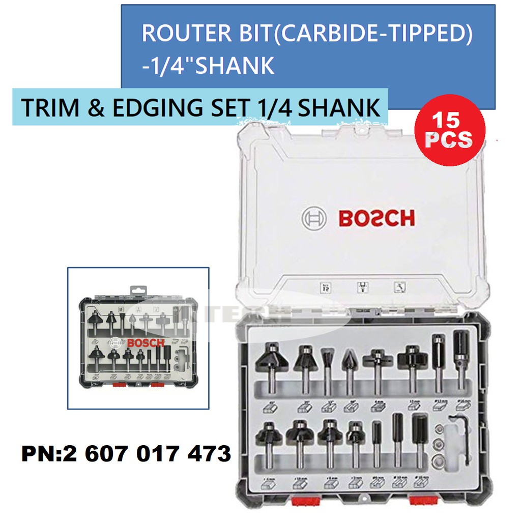 Bosch Accessories Router Bit Carbide Tipped 1 4 Shank Trim